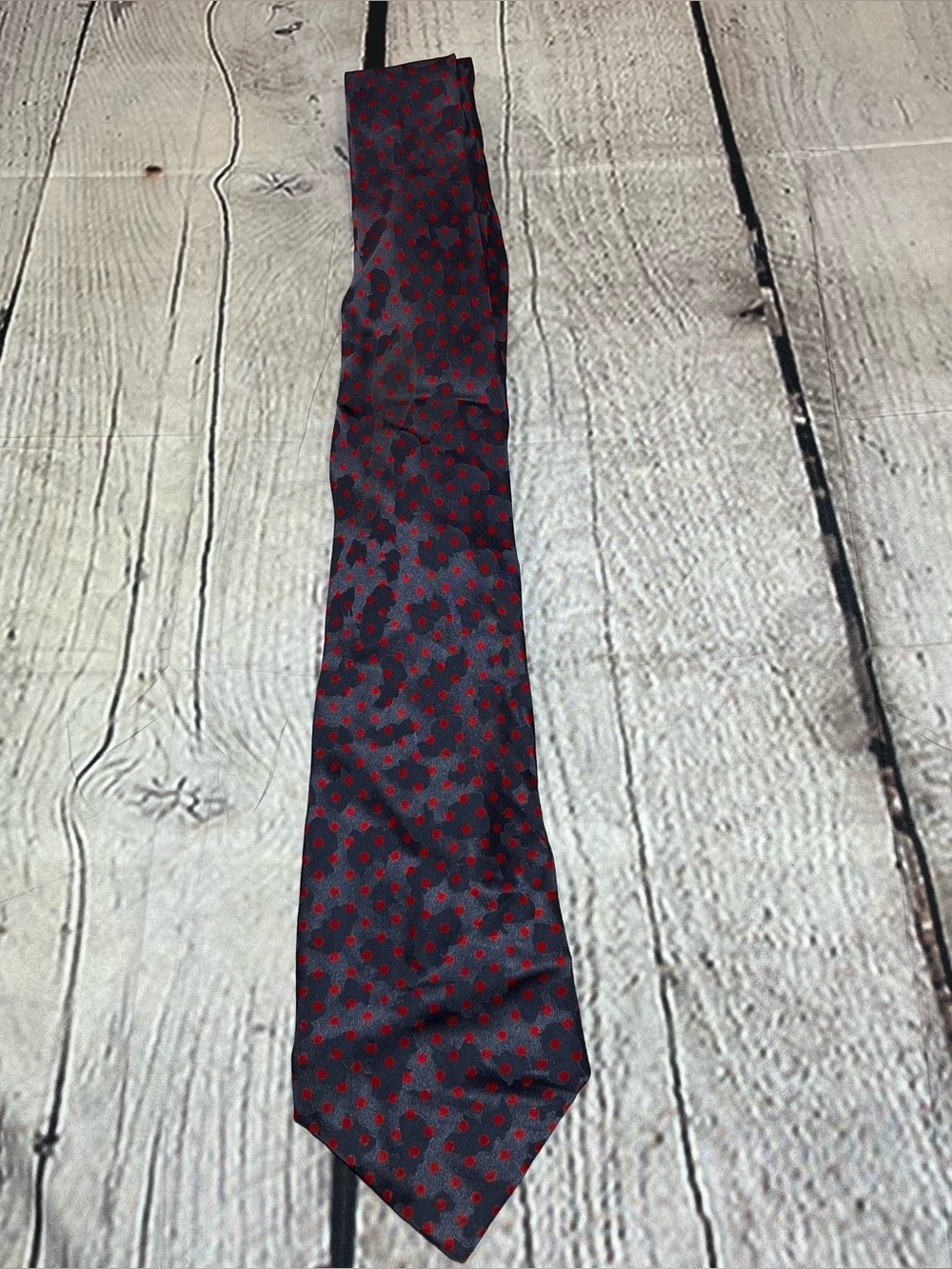 Nina Ricci Handmade Silk Mens Tie Polka Dot Made In France